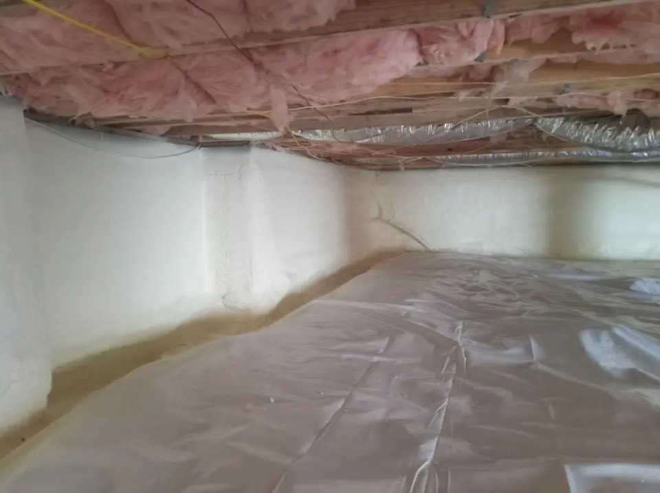 Crawl space encapsulation with closed-cell spray foam for Spray Foam Roofing in Lower Swatara